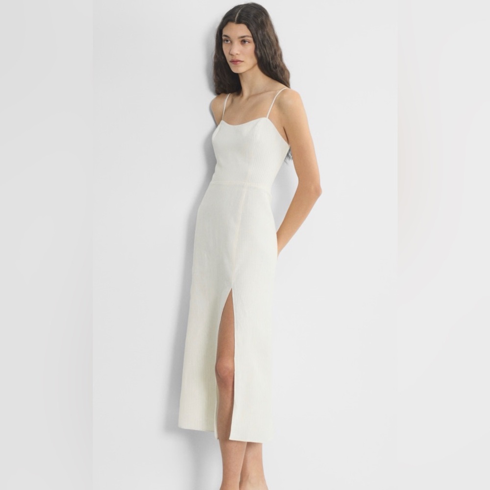 Aritizia Wilfred barrafina linen midi dress with slit